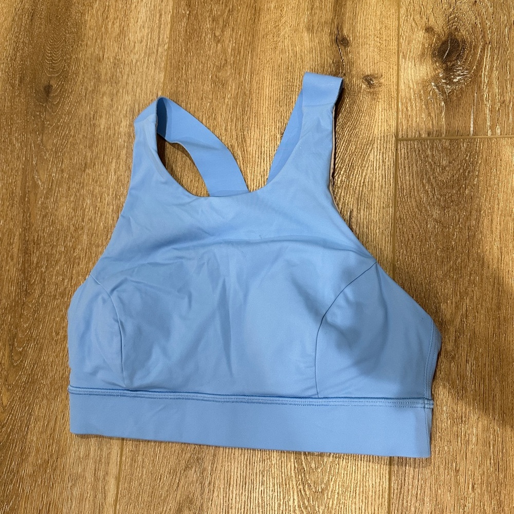 Blue LULULEMON racer back sports bra